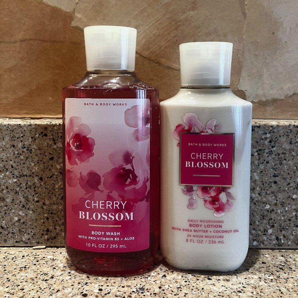 Bath & Body Works Cherry Blossom Body Lotion and Shower Gel! NEW